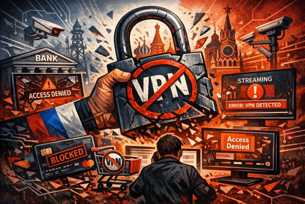 Russia Expands VPN Crackdown, Blocking Access to Banks and Retailers